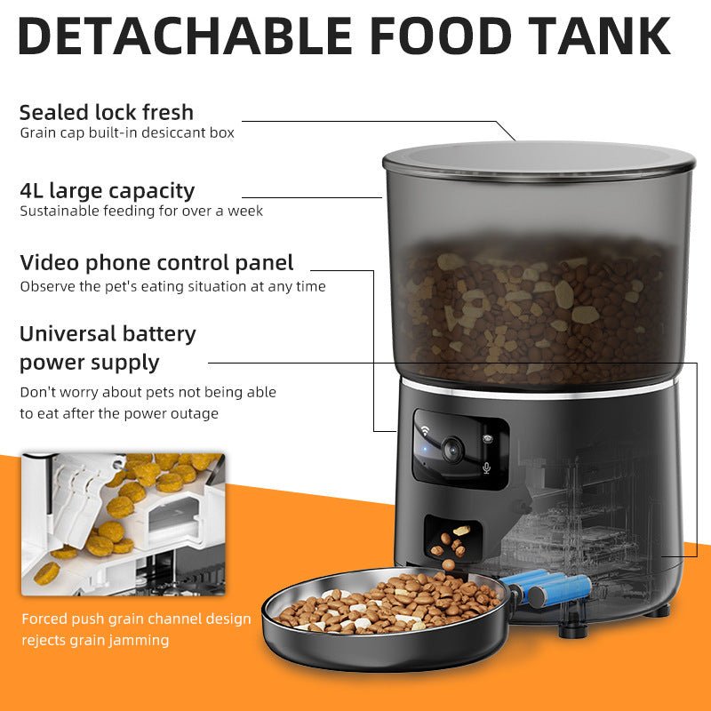 Automatic Pet Feeder 4L – Easy App Feeding Solution - Faroq's Pet Boutique