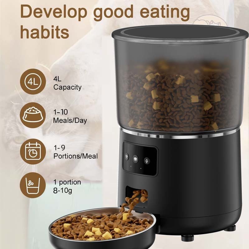 Automatic Pet Feeder 4L – Easy App Feeding Solution - Faroq's Pet Boutique