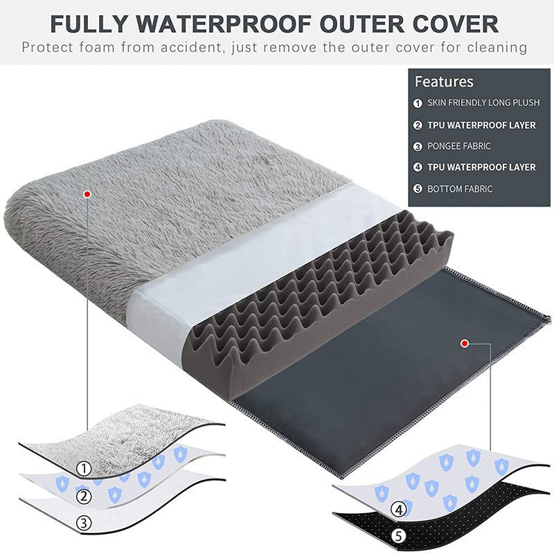 Orthopedic Plush Dog Bed – Deep Sleep Memory Foam - Faroq's Pet Boutique